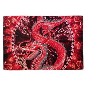 風水 タペストリー 紅龍 ドラゴン 150×1...の詳細画像2