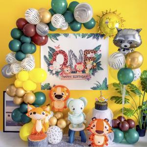 バルーン ガーランド 誕生日 動物 アニマル 風船 飾り付け セット バースデー 飾り 男の子 女の子 子供 バースデー Birthday Balloon プレゼント 在庫限り