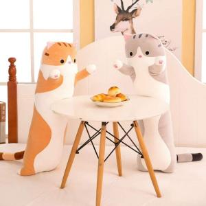 枕 抱き枕 細長 猫 クッション 特大 1.1...の詳細画像1