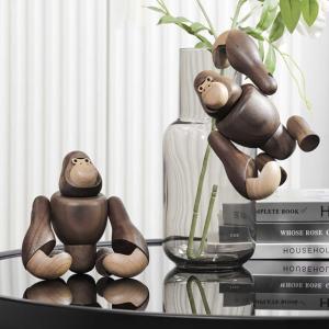 ゴリラ ごりら gorilla インテリア 置物 木彫り 木製 動物雑貨