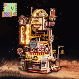 ミニチュア ドールハウス マーブルチョコレート工場 3Dモデリングキット 立体パズル おもちゃ 子供 ハンドメイド ギフト クリエイティブ 趣味 チョコ 在庫限り