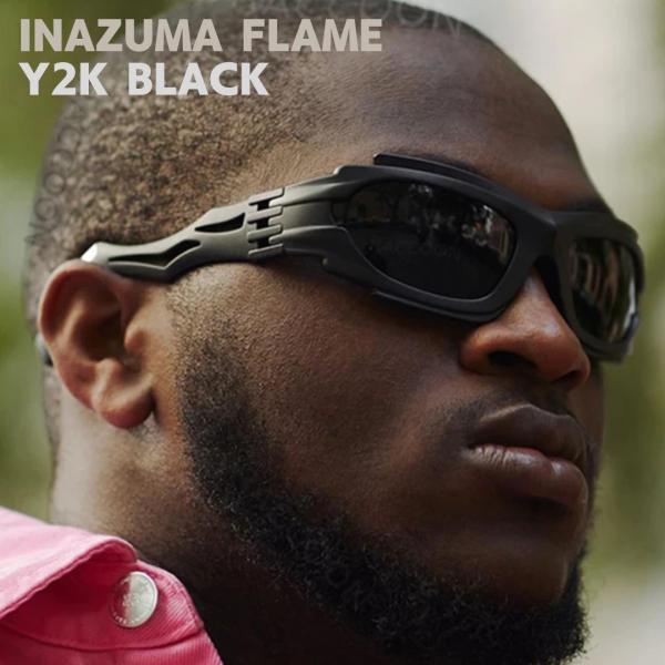 サングラス イナズマサングラス ブラック メガネ 稲妻 韓国ファッション レディース メンズ 男女兼...