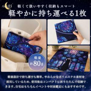 タロットクロス 月夜の大聖堂 黒猫 ステンドグ...の詳細画像4