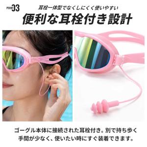 ワイドビュー ミラーレンズ 水泳ゴーグル 全3...の詳細画像4