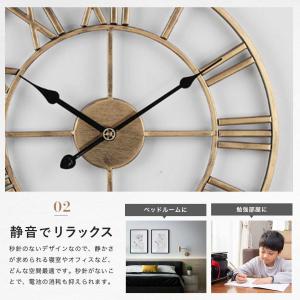 壁掛け時計 アイアンフレーム 40cm ブロン...の詳細画像4