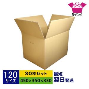 ダンボール箱 強化段ボール 120サイズ 30枚セット 中芯強化材質 日本製 無地 引っ越し 引越し 宅配 持ち手付 国産