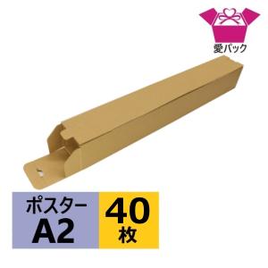 ダンボール箱 段ボール A2 ポスターケース 60サイズ 無地 日本製 薄型 40枚 ポスター用 クロネコヤマト 佐川急便｜aipabox