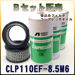 CLP110EF-8.5M6専用 Bセット(吸い込みフィルタ・コンプレッサーオイル)｜air-compressor