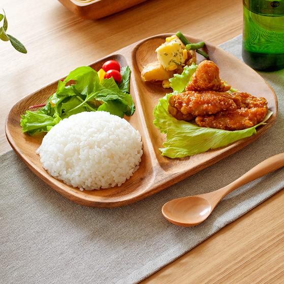 木製食器 木製プレート アカシア 食器 皿 ランチプレート 木の皿 北欧 カフェ おしゃれ かわいい...