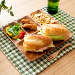 新品 未使用 送料無料 アカシアレクタングルトレーＬ 仕切り付 6枚セット アカシアレクタングルトレーL 仕切付トレー : 住マイル - 通販 - Yahoo