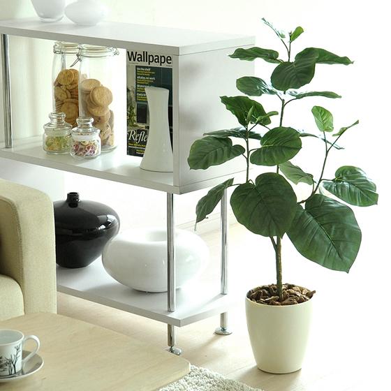 観葉植物 フェイクグリーン 光触媒 ウンベラータ 80cm V-CAT光触媒 人工植物 消臭 防菌 ...