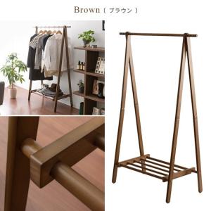 ハンガーラック おしゃれ スリム 木製 コート...の詳細画像1