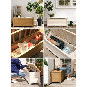 木製 ガーデンベンチ おしゃれ 収納 ベンチストッカー 屋外用 ベランダ テラス ベンチ 屋外用 ベランダ 木製ガーデンベンチ 90cm幅 庭 玄関収納 天然木 ガーデンファニチャー