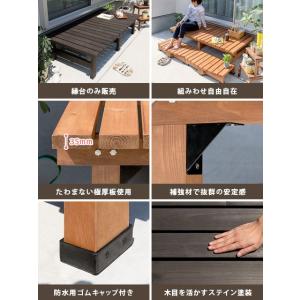 縁台 ウッドデッキ 木製 180 縁側 ベラン...の詳細画像1