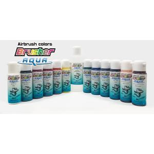 エアブラシ専用水性ウレタン塗料Ｂｒｕｓｈｒｅアクア　ベーシックカラー12色セット
