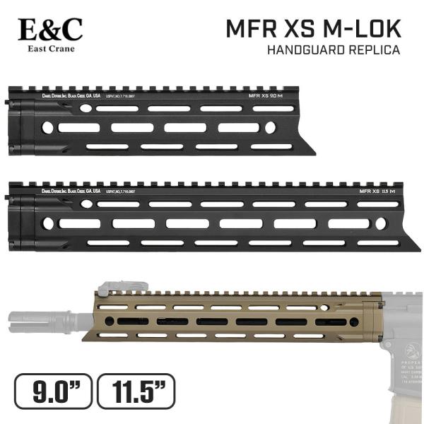 E&amp;C 製 M4 シリーズ対応 DD MFR XS M-LOK ハンドガード レプリカ 9.0 / ...