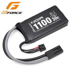 PEQインタイプ【 G-FORCE （ジーフォース）製】 Noir LiPo 7.4V 1100mAh PEQ バッテリーケース 対応 GFG906 （出力30C） リポバッテリー｜airgunmk