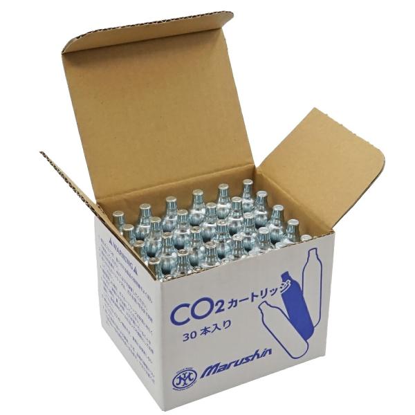 新パッケージモデル マルシン CO2 カートリッジ 二酸化炭素高圧ガス CO2ガス 30本セット C...