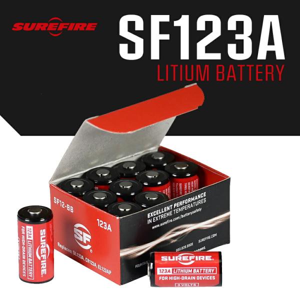 【12本入りBOX】【 実物 SUREFIRE 】 SUREFIRE 123A シュアファイア リチ...