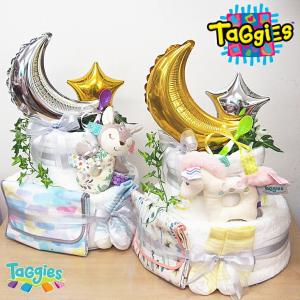 おむつケーキ タギーズ 出産祝 ラトル おむつシート バルーン タオル ベビーソックス 食事スプーン 男の子 女の子