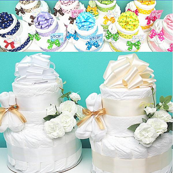 おむつケーキ 出産祝い ベビーソックス 女の子 男の子　