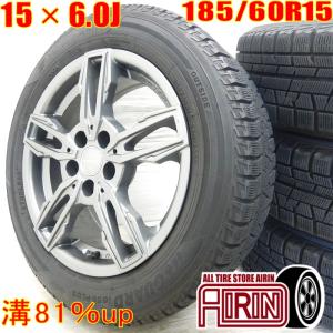 中古 タイヤホイールセット 185/60r15 ヨコハマ EURO TECH 4本 シエンタ 中古タイヤ 中古ホイール セット｜airin-yshop