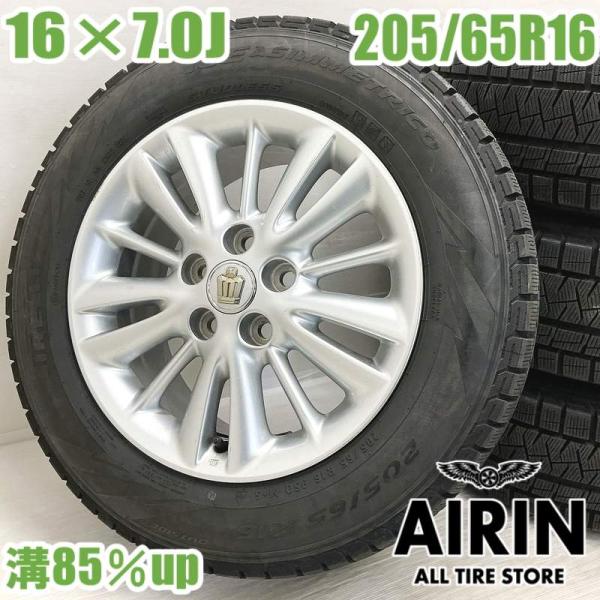 中古 タイヤホイールセット 205/65r16 ピレリ トヨタ クラウン 4本 マークX 中古タイヤ...