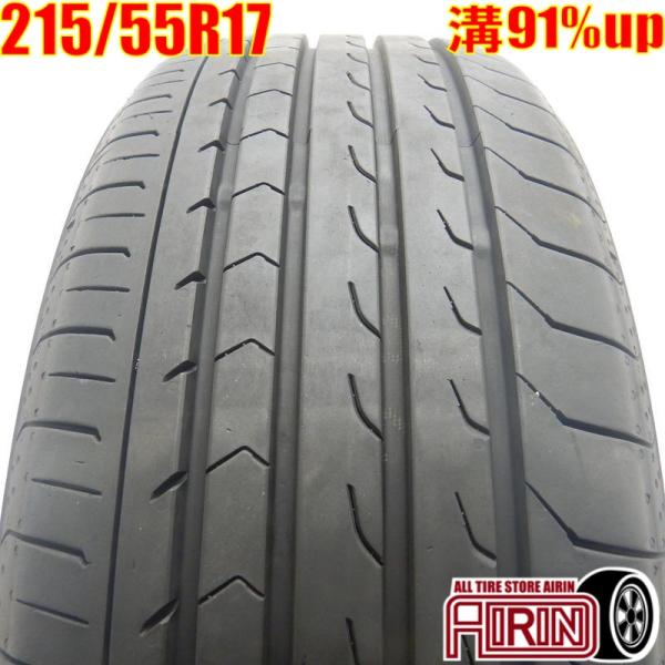 中古タイヤ 215/55r17 タイヤ ヨコハマ ブルーアースRV-03 1本 単品 レクサスHS ...