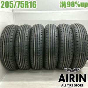 BS DURAVIS R205 205/85R16 117/115L LT 16インチ ライトトラック用 夏タイヤ 6本 バリ溝 エルフ ダイナ キャンター等　(MTN175)クレジットカード QRコード決済可能 中古 205/85R16 117/115L ブリヂストン デュラビス M804 夏冬タイヤ