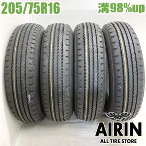 DUNLOP SP355K 205/75R16 113/111L LT 16インチ トラックタイヤ 夏タイヤ 6本 2016年製 バリ溝 エルフ等　(TE362) クレジットカード QR決済可能 DUNLOP（ダンロップ） 205/75R16 113/111L DUNLOP SP355K ヒノ 日野