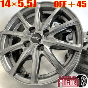 送料無料 中古アルミホイール 4本 ウエッズ G-Mach ジーマッハ 14-4.5J