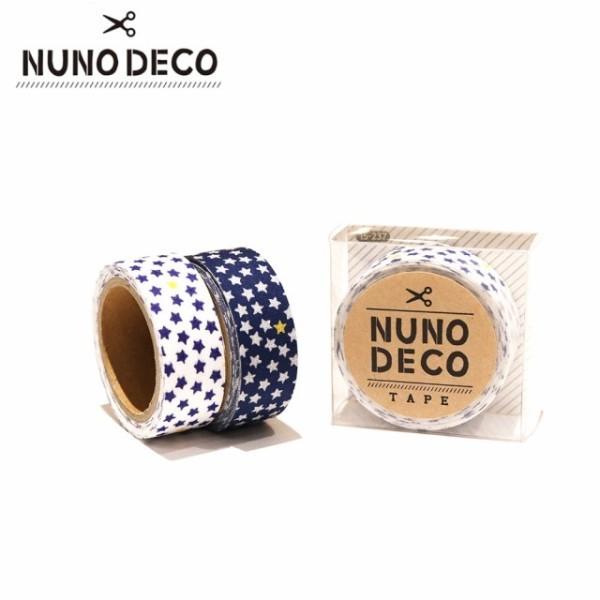 NUNODECO ヌノデコ ちいさいスター しろ あお ヌノデコテープ 布デコテープ 手作り [M便...