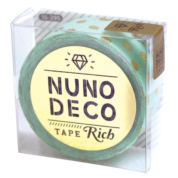 NUNODECO リッチドット グリーン ヌノデコ デコテープ 布 手芸 [M便 1/35]