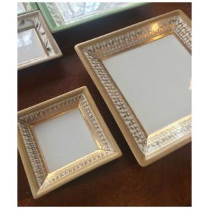 Karpfen カープフェン ゴールドデザインの角皿 大 おしゃれ 高級 食器 ヨーロピアンオーダー...