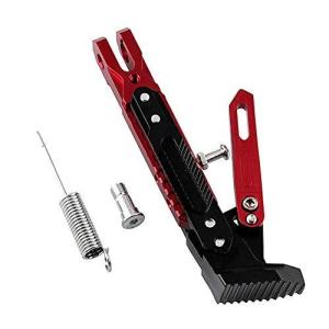 HANSWD オートバイ バイク用 サイドスタンド フット キックスタンド 高さ調整可能 アルミ合金製 取り付け簡単 交換用 ブラック パーキン