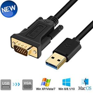 USB - VGAアダプターケーブル 2M Mac OS Windows XP/Vista/10/8/7 USB 3.0 - VGAオス 108｜airousugiol