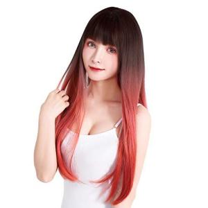 TefuRe ウィッグ ロング ストレート ウイッグ 小顔 かつら 女装 Tefu-005-BkMo