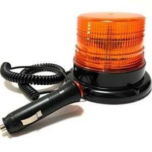 12/24V 兼用 LED 回転灯 パトランプ シガーソケット マグネット付き フラッシュ ストロボ 警告灯