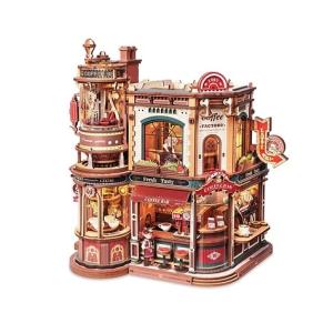 ROBOTIME　マジック遊園地　コーヒー工場【EAB02】ROKR　ウッドパズル（組立キット）（日本正規品）