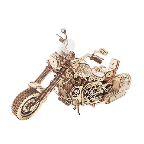 ROBOTIME　メカニカルギア　Cruiser Motorcycle【LK504】ROKR　ウッド...