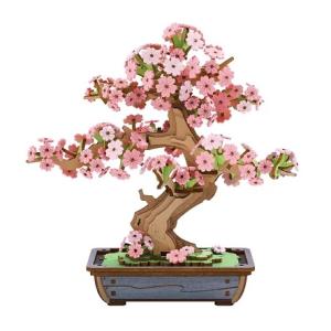 【6,000円以上で送料無料対象商品】ROBOTIME　Sakura Bonsai【TG415】Rolife　3Dウッドパズル（組立キット）（英語版製品）