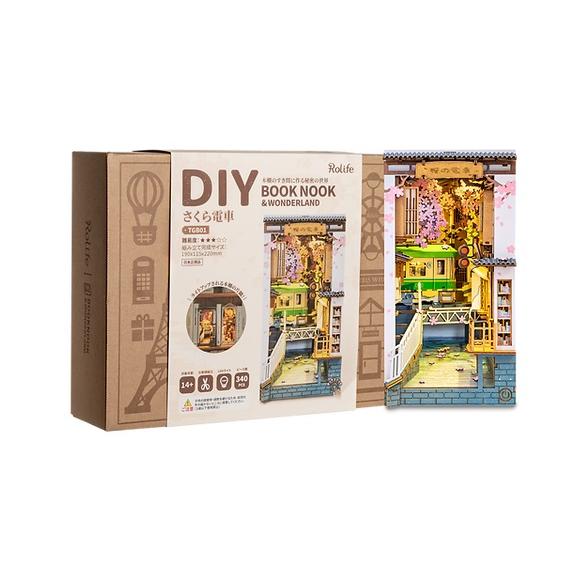 ROBOTIME　さくら電車【TGB01】Rolife　DIYブックヌック（組立キット）（日本正規品...