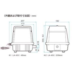 2年保証 日東工器 エアーポンプ LA-40C...の詳細画像2