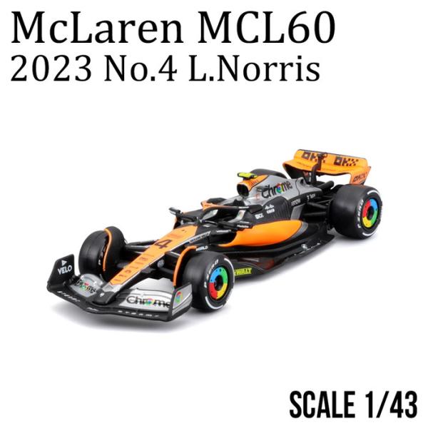 ミニカー 1/43  McLaren F1 チーム MCL60 2023 No.4 L.ノリス Bb...