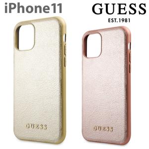 iPhone11 ケース GUESS イレブン ロースピンク ピンク ゴールド 背面型 バックカバー｜airs