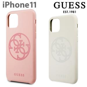 iPhone11 ケース GUESS イレブン ピンク グレー 背面型｜airs