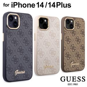 iPhone14 ケース 背面 iPhone14Plus GUESS ゲス アイフォン iPhoneケース バックカバー クモノグラム ブランド