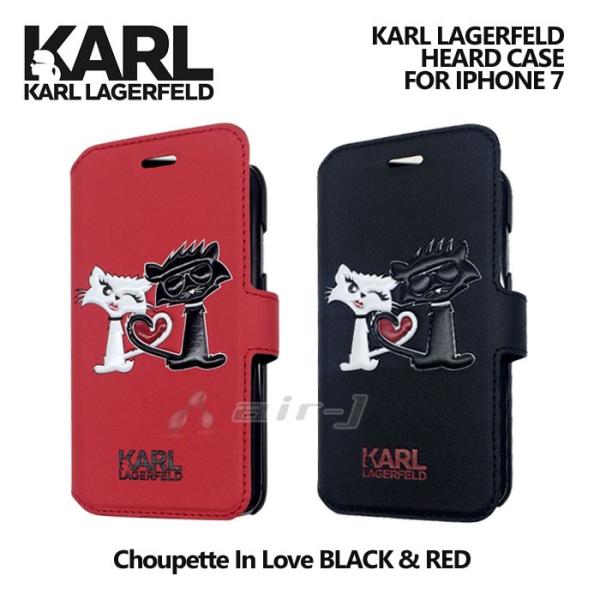 iPhone 7 ケース 手帳型 iPhone7 アイフォン7 手帳型ケース 猫 赤 黒 レッド ブ...