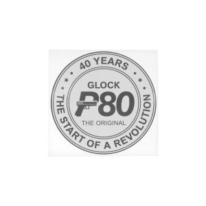 P80 Anniversary ステッカー (Size: 98mm Diameter)  GLOCK...