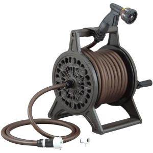 ブロンズホースリール 20m ブラウン BR4-XT20BRO tw 散水ホース 英国風 ホース リール イングリッシュガーデン